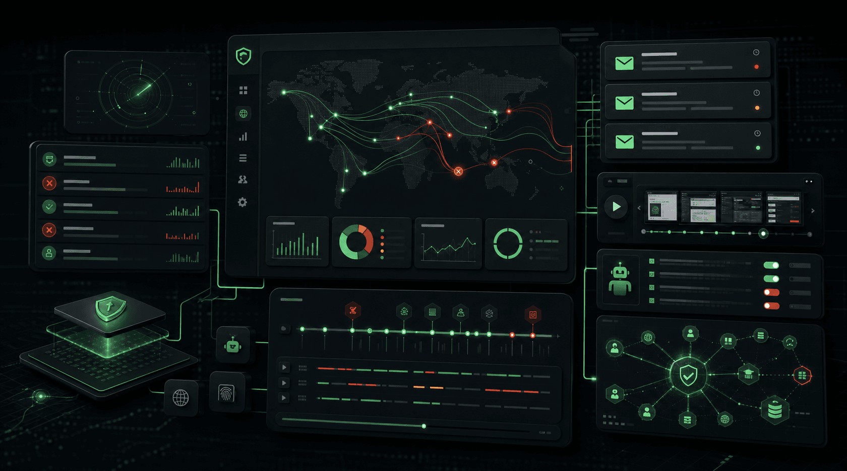Voidek roadmap operator console showing alerts, replay, and policy modules